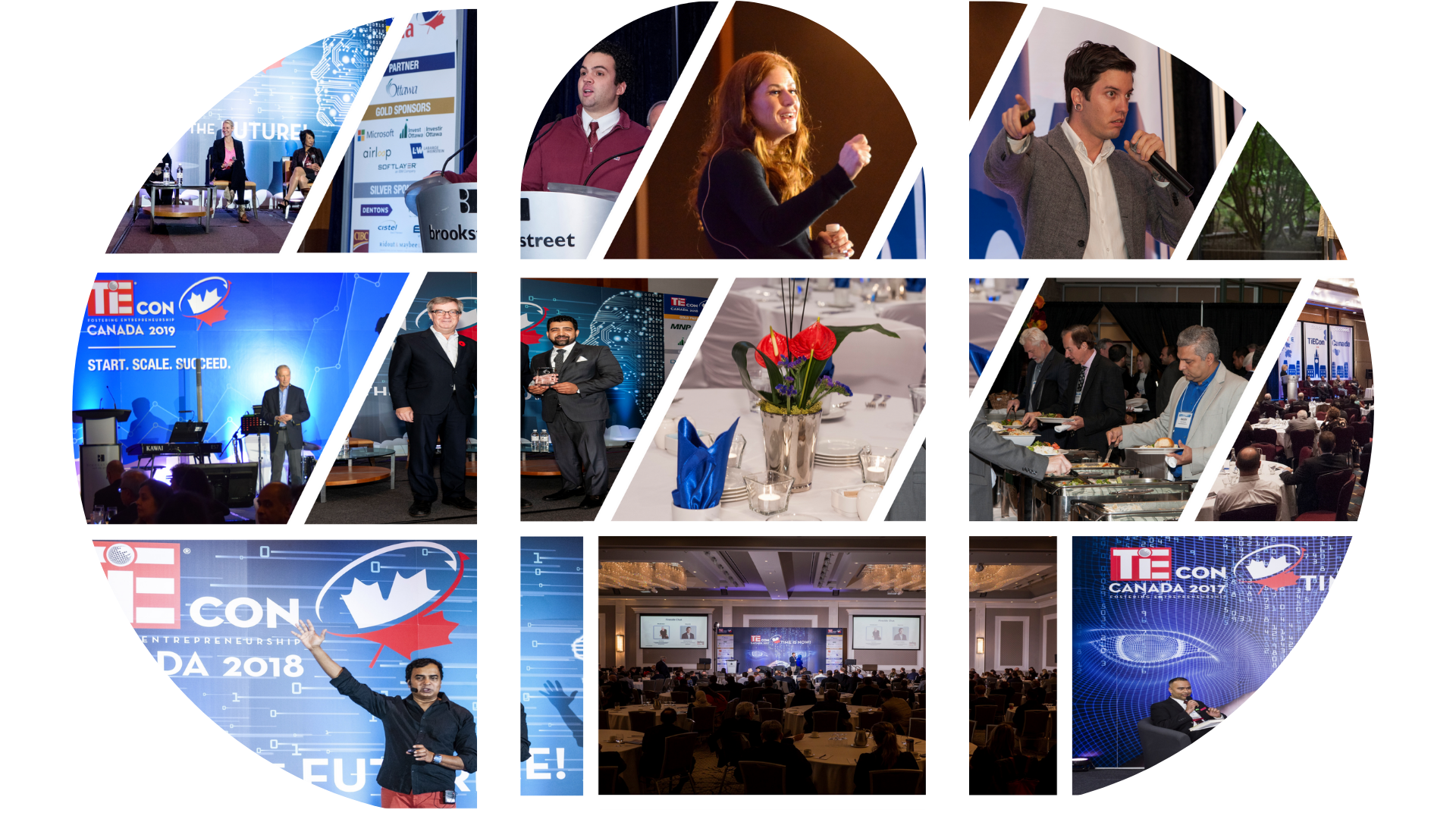 collage of tiecon photos